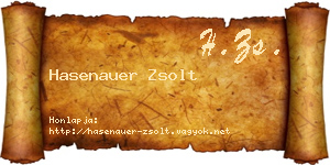Hasenauer Zsolt névjegykártya