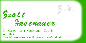 zsolt hasenauer business card